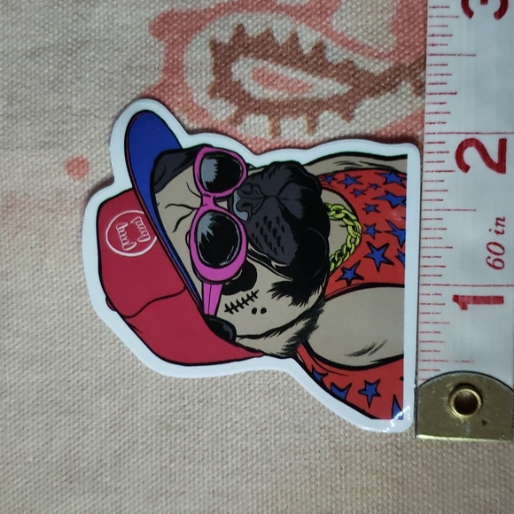 (K) Gangsta Pug Dog Sticker Doggie Dog Mom Puppy - Picture 3 of 5